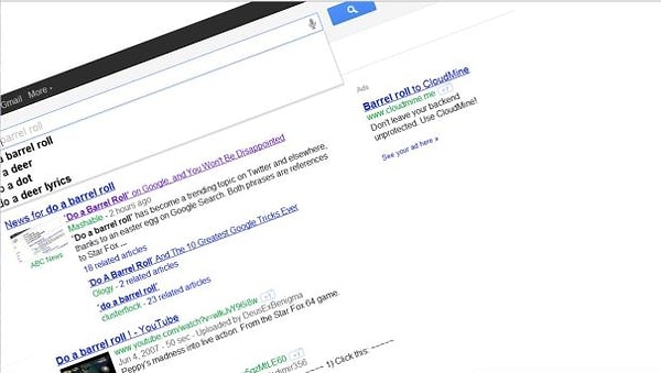 Şimdi de "do a barrel roll" yazısının Google ekranında ilginç aksiyonlara neden olduğu ortaya çıktı.