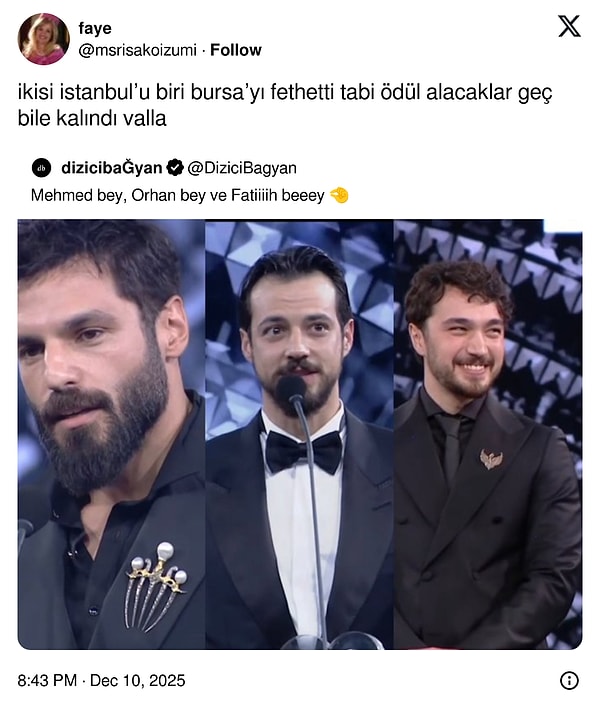 3. Büyük başarı elde ettiler ödül haklarıydı.