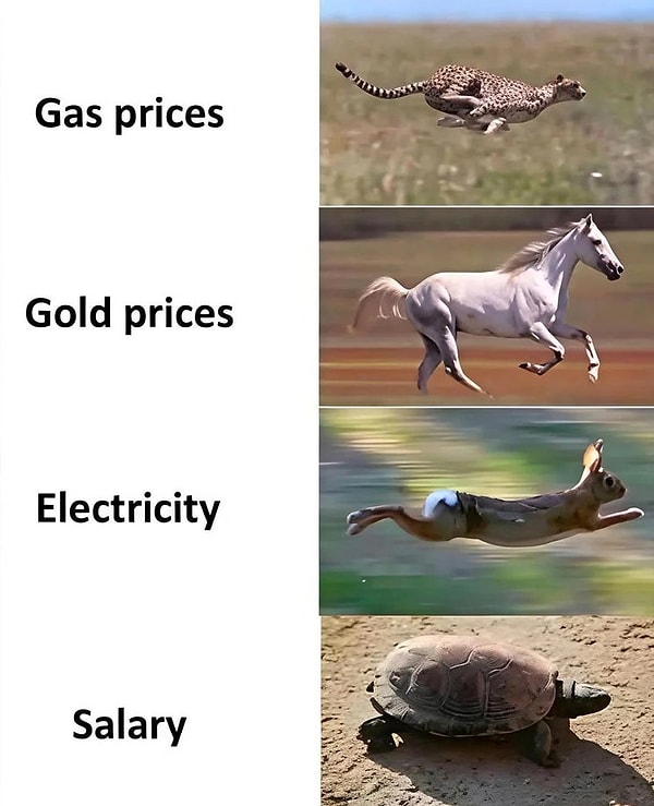 Benzin fiyatları, altın fiyatları, elektrik, maaş