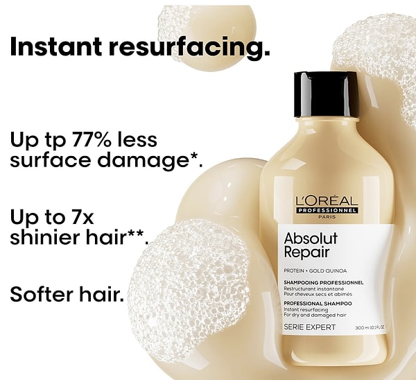 Saçları sık sık işlem gören, kuruluk ve yıpranma problemi yaşayanlar için L'Oréal Paris Serie Expert Şampuan iyi bir kurtarıcı.