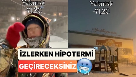 Havanın -71 Dereceyi Bulduğu Yakutsak'ta Çekilen Görüntüleri İzlerken Hipotermi Geçireceksiniz