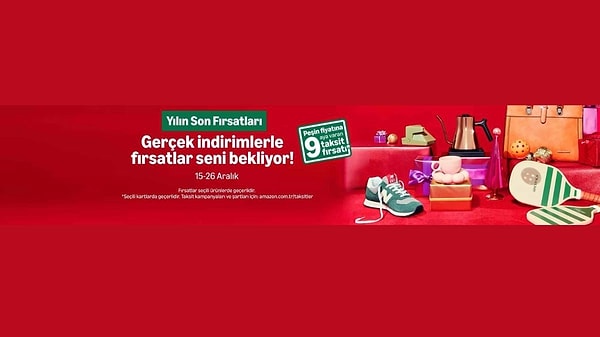 Amazon’da binlerce ürünü kapsayan Yılın Son Fırsatları, 15 Aralık 2025 itibarıyla başladı.