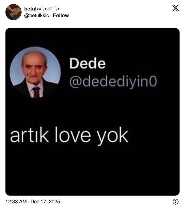 Eski örnekler geldi.