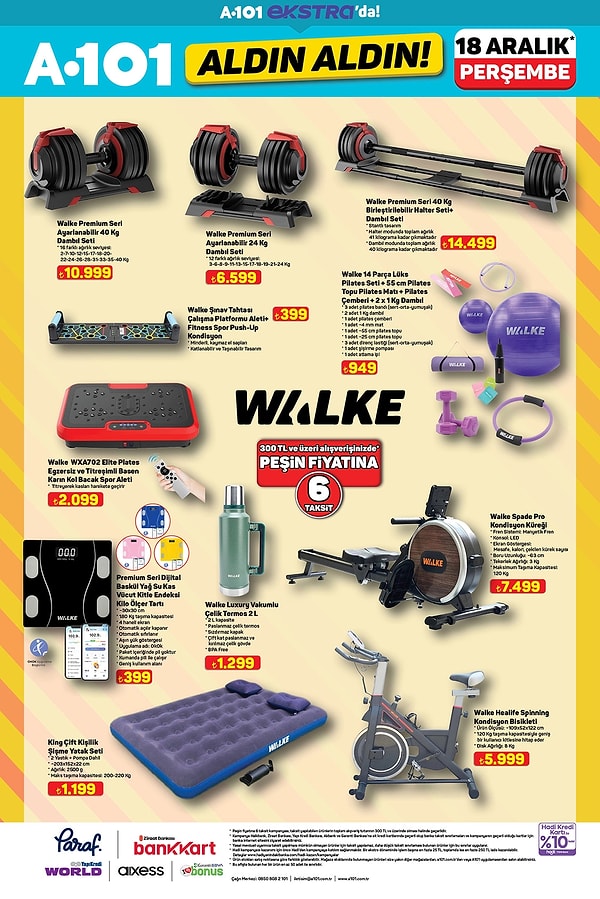 Walke Premium Ayarlanabilir Dambıl Seti 6.599 TL