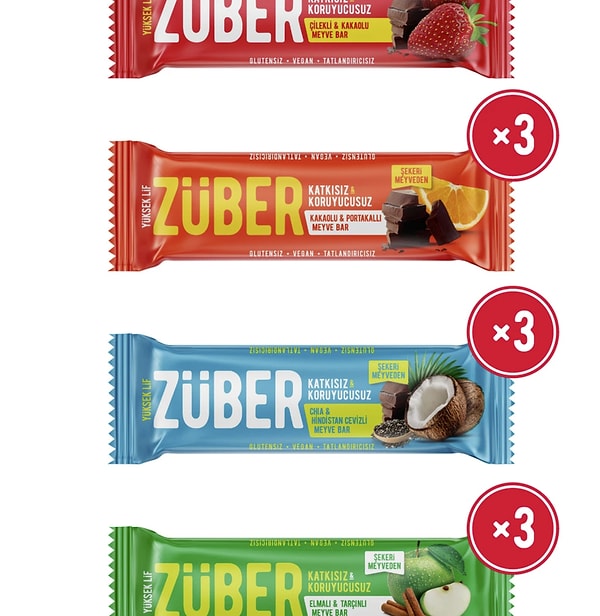 Züber Meyve Bar Deneme Paketi şu anda sepette indirim fırsatıyla sunuluyor!