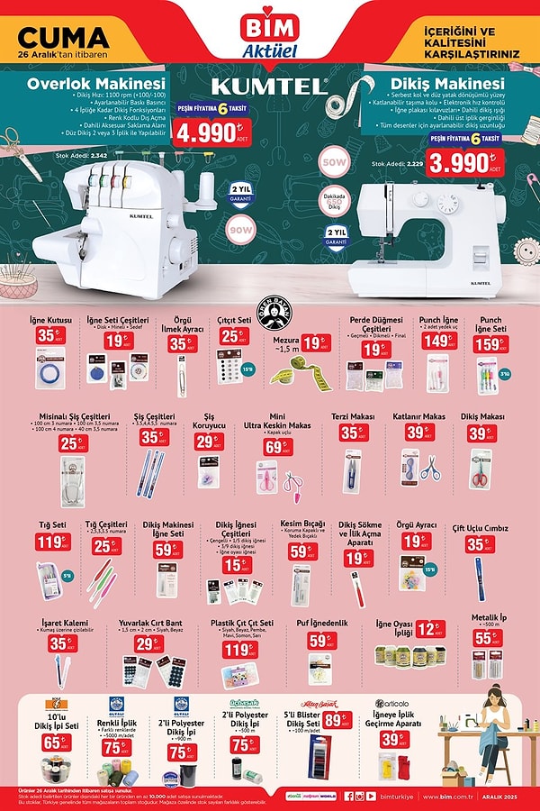 Overlok Makinesi 4.990 TL