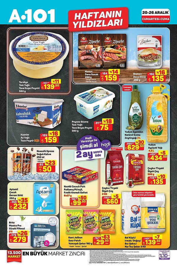 Tarabya Tam Yağlı Taze Kaşar Peyniri 500 gr 139,50 TL