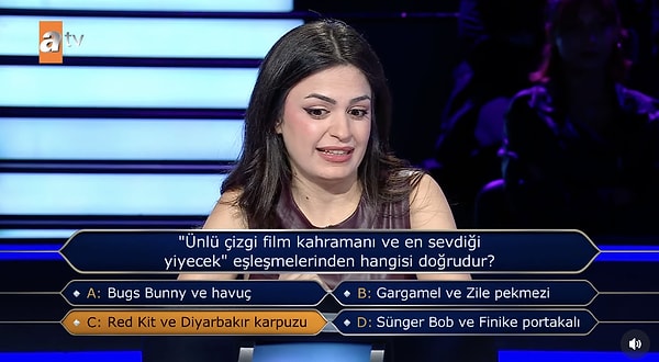 Kim Milyoner Olmak İster'de heyecanına yenik düşüp soruyu yanlış anladı.