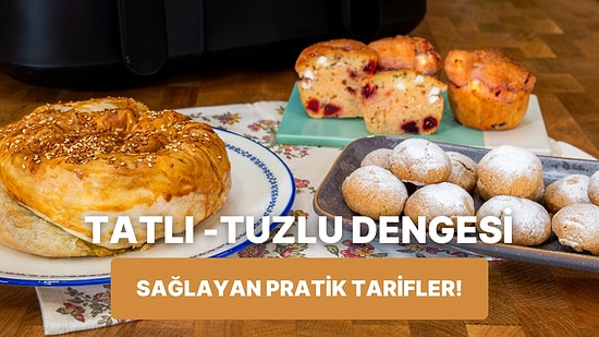 Airfryer'da Pırasalı Rulo Börek, Pancarlı Peynirli Muffin ve Cevizli Tarçınlı Kurabiye Nasıl Yapılır?