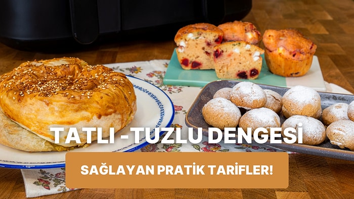 Airfryer'da Pırasalı Rulo Börek, Pancarlı Peynirli Muffin ve Cevizli Tarçınlı Kurabiye Nasıl Yapılır?