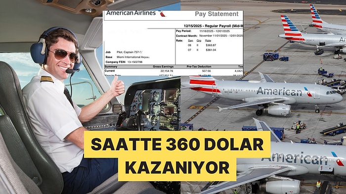 American Airlines'ta Görev Yapan Bir Pilot Maaş Bordrosunu Paylaştı