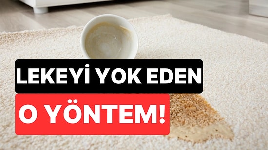 Halı Lekelerini 10 Dakikada Yok Eden Ev Yapımı Yöntem Açıklandı