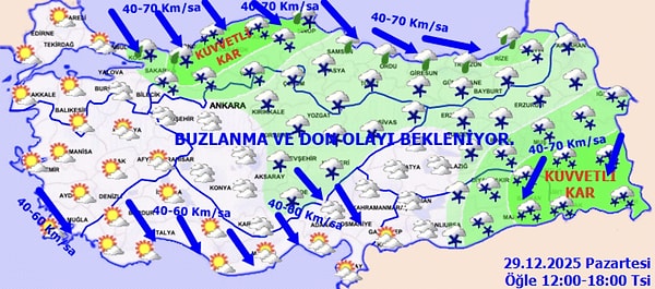 29 Aralık Hava Durumu: Bugün Kar Yağacak mı?