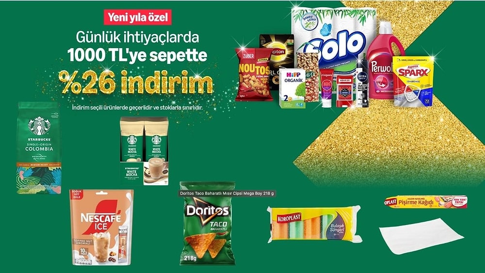 Amazon'da  Yeni Yıla Özel Günlük İhtiyaçlarınızı Tamamlayacak Fırsat Başladı!