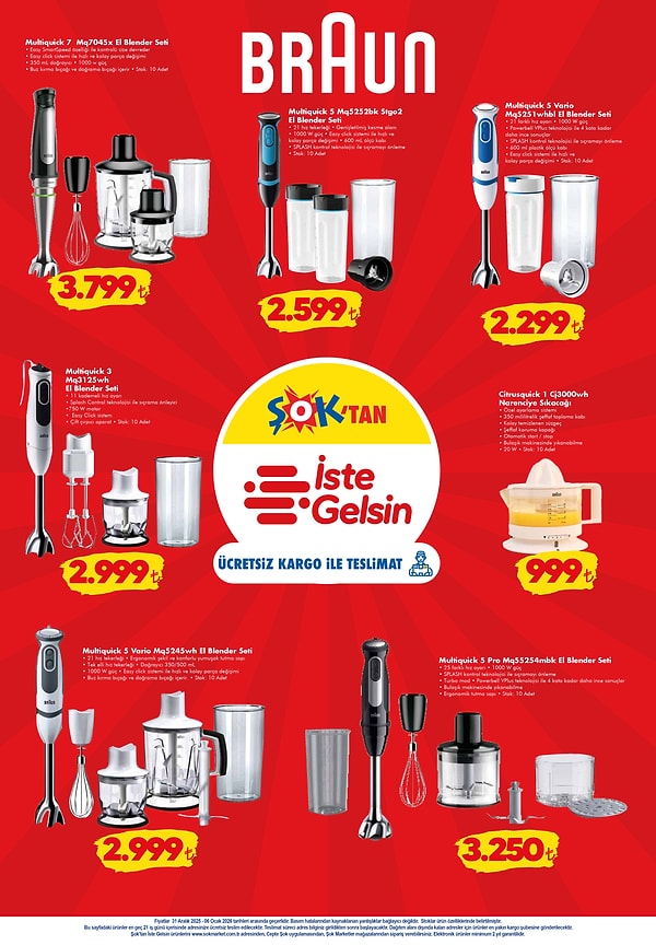 Braun Multiquick 5 Pro El Blender Seti 3.250 TL