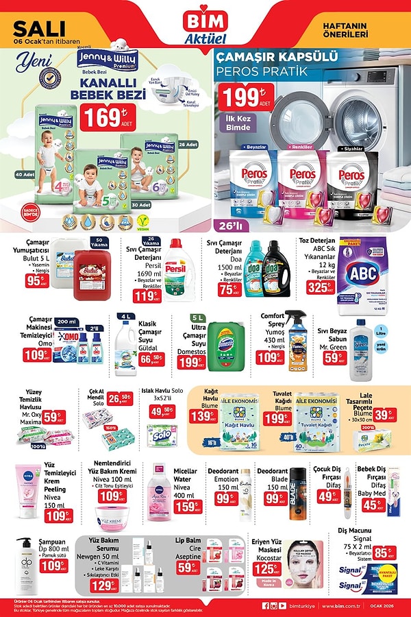 Jenny&Willy Premium Kanallı Bebek Bezi 169 TL