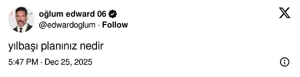 Yeni yıl yaklaşırken her sene olduğu gibi yılbaşı planları soruldu.