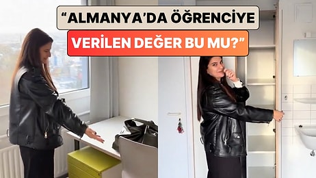 Almanya'da Yurtta Kalan Bir Öğrenci Kendisine Verilen Odaya İsyan Etti: "Öğrenciye Verilen Değer Bu mu?"