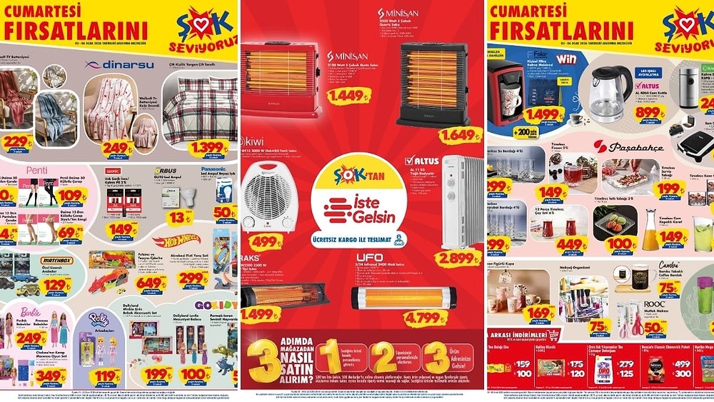 ŞOK'a UFO Isıtıcı Geliyor! 3 Ocak 2026 ŞOK Aktüel Ürünler Kataloğu