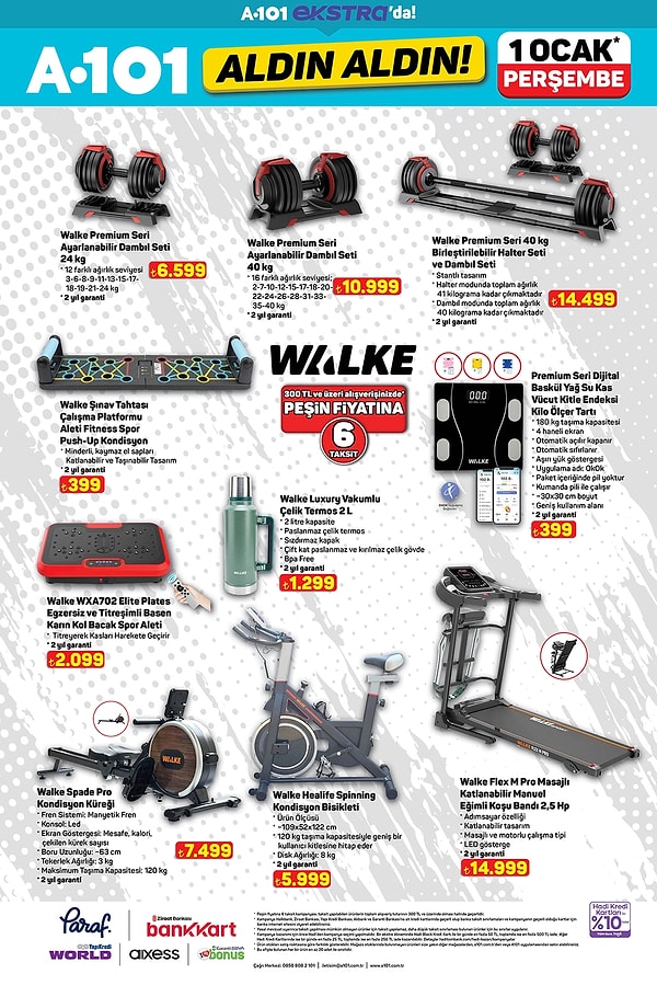 Walke Premium Ayarlanabilir Dambıl Seti 10.999 TL