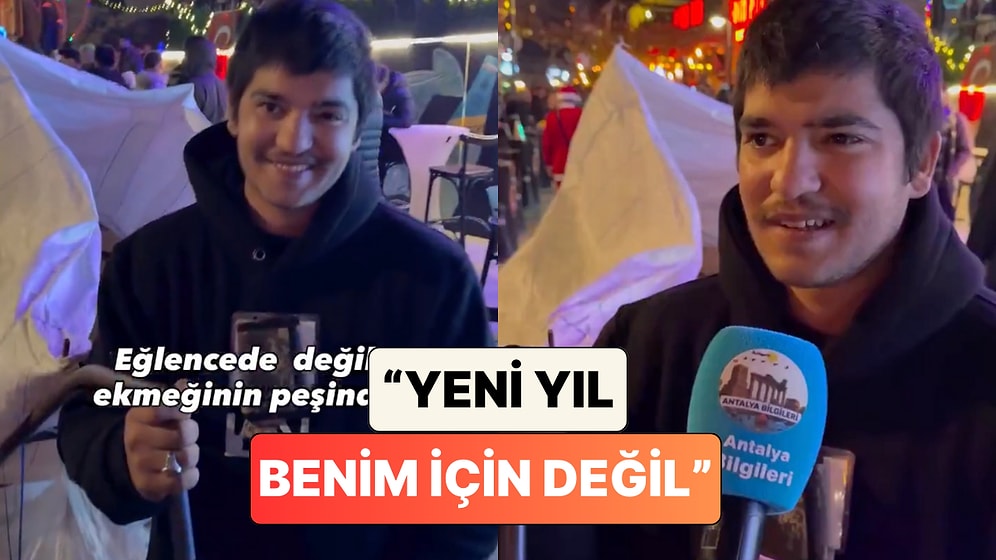 Antalya'da Yılbaşı Günü Karton Toplayan Şehit Kardeşi Genç Yeni Yıl ile İlgili Düşüncelerini Paylaştı