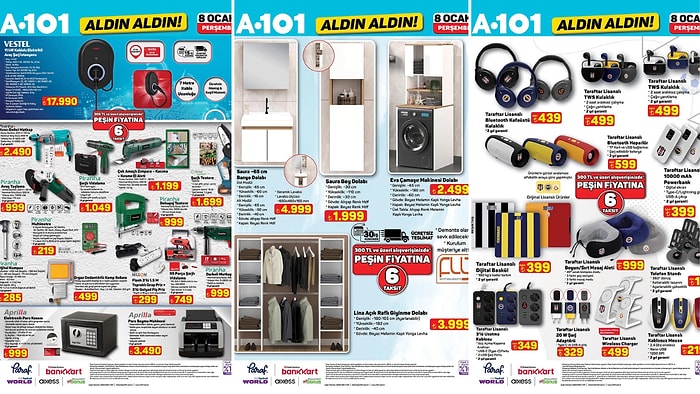 A101'e Elektronik Para Kasası Geliyor! 8 Ocak 2026 Aldın Aldın Kataloğu