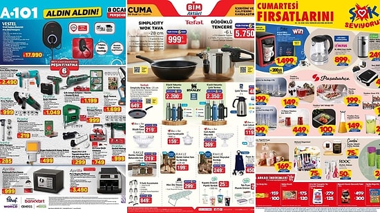İndirim Günleri Başlıyor! 3 - 9 Ocak Haftasında A101 ve BİM Aktüel Ürünler Listesinde Ne Var?