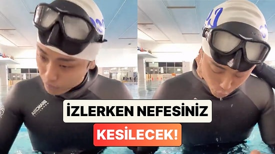Bir Serbest Dalgıcın Nefes Tutma Antrenmanı Sonrası Yüzey Protokolü Mücadelesini İzlerken Nefesiniz Kesilecek