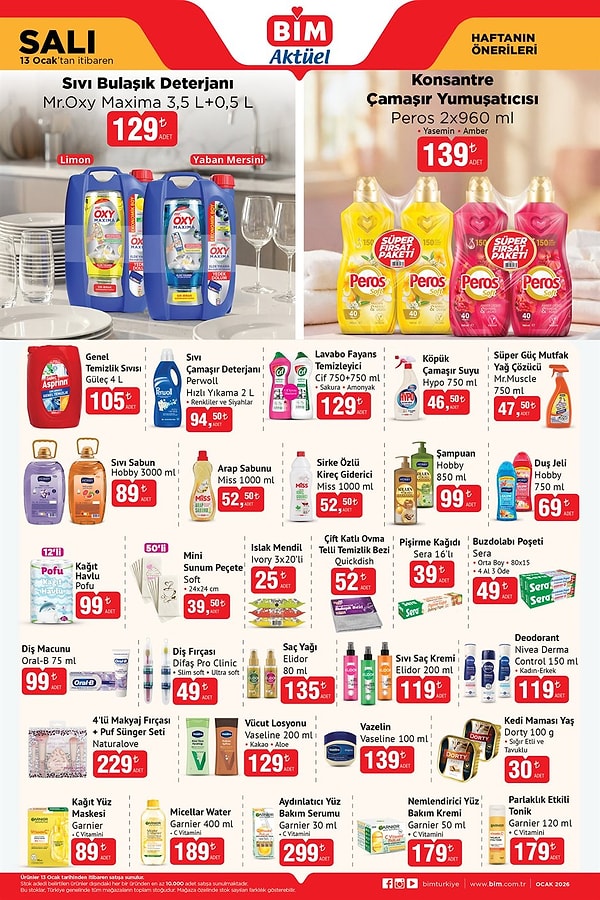 Mr. Oxy Maxima Sıvı Bulaşık Deterjanı 3,5 Litre + 0,5 Litre 129 TL