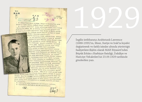 MİT, Türk istihbaratı tarafından izlenen ve raporlanan “Arabistanlı Lawrence” belgesini kamuoyuna açtı.