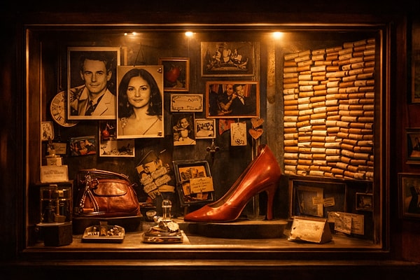 İnsanlar fısıltıyla konuşur. Çünkü burası bir sergi salonundan çok, birinin hatıra defteri gibidir.