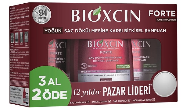3. Saçlarına güç katmak isteyenlerin tercihi: Bioxcin Forte şampuan setinde 3 al 2 öde fırsatı!
