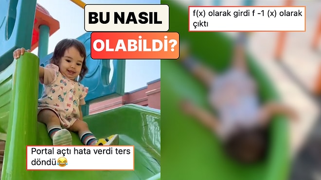 Kaydırağa Normal Bir Biçimde Oturduktan Sonra Bambaşka Bir Şekilde İnen Minik İzleyenlerin Beynini Yaktı