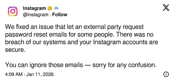 Geçtiğimiz dakikalarda Instagram bu konuya açıklık getirdi.