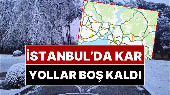 İstanbul'da Kar Yağışı: Okullar Tatil Edilen İstanbul'da Şaşırtan Trafik Oranı