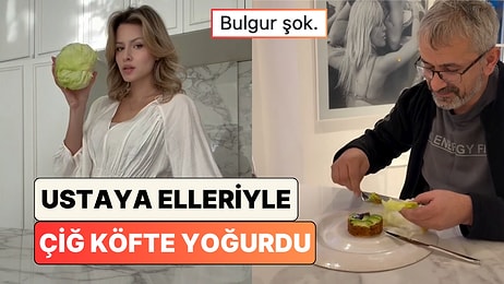 Ustalara Yaptığı Sunumlarla Yemeklere Kültür Şoku Yaşatan Kadın Bu Sefer Ustaya Elleriyle Çiğ Köfte Yoğurdu