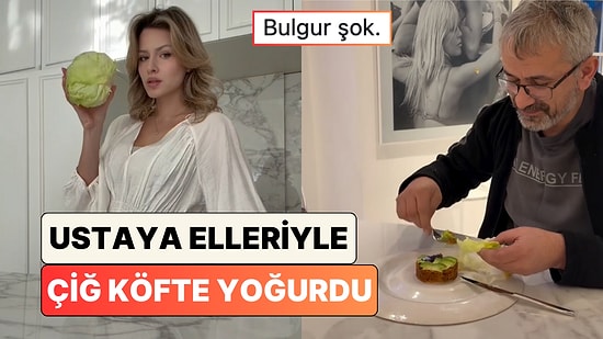 Ustalara Yaptığı Sunumlarla Yemeklere Kültür Şoku Yaşatan Kadın Bu Sefer Ustaya Elleriyle Çiğ Köfte Yoğurdu