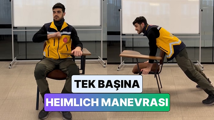 Bir Eğitmen Tek Başımızayken Kendi Kendimize Nasıl Heimlich Manevrası Yapabileceğimizi Gösterdi