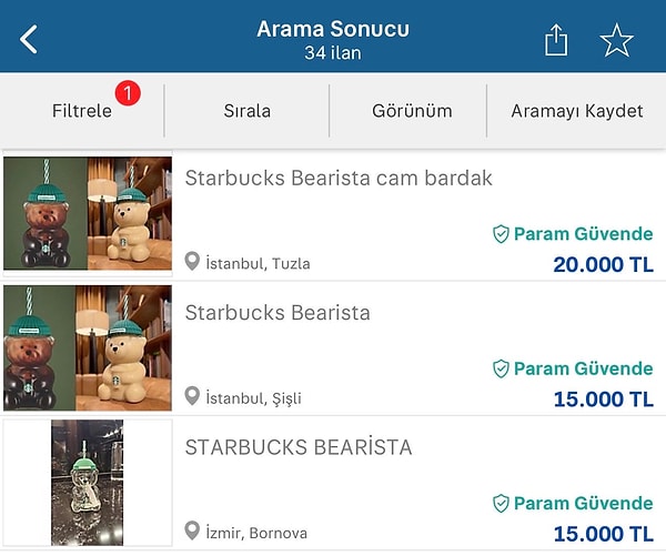 Bazı ilan sitelerinde bardaklar için 20 bin lira isteyenler oldu.