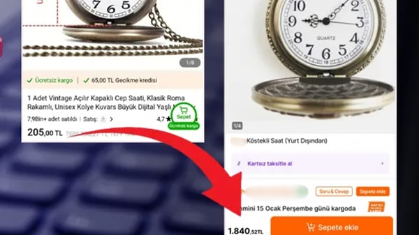 30 euro alışveriş limiti kaldırıldı, fırsatçılar harekete geçti. 200 liralık ürünü yaklaşık 2 bin TL'ye çıkarttılar.