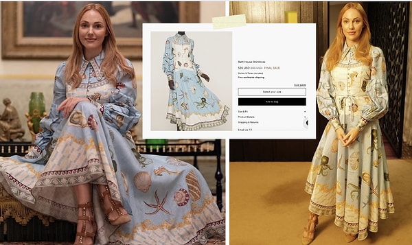 Meryem Uzerli, katıldığı davette Alemais imzalı, 890 dolar değerindeki elbisesiyle göz kamaştırdı.