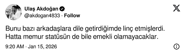 Tezel'in paylaşımına gelen yorumlardan bazıları şöyle oldu: