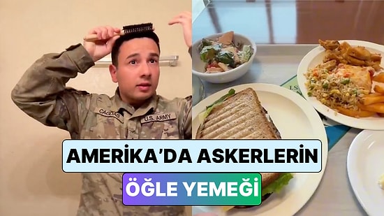 Amerikan Ordusu'nda Görev Yapan Bir Türk, Askerlere Verilen Öğle Yemeğini Paylaştı