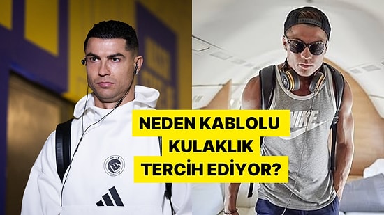 1.4 Milyar Dolar Serveti Olan Ronaldo'nun Kablolu Kulaklığı Sosyal Medyanın Gündeminde