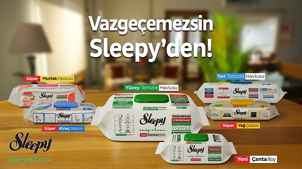 Temizliği pratik ve zahmetsiz hale getirmek istiyorsan Vazgeçemezsin Sleepy'den!