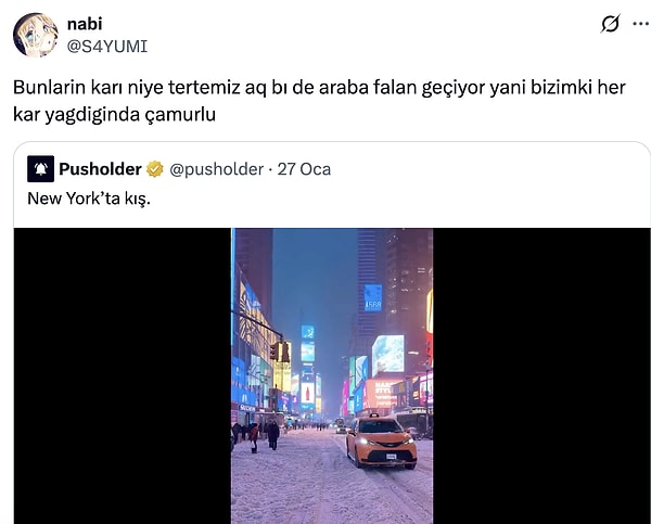 Pek çok kullanıcı da "Bunlara yağan kar farklı mı?" sorularını dile getiriyor.