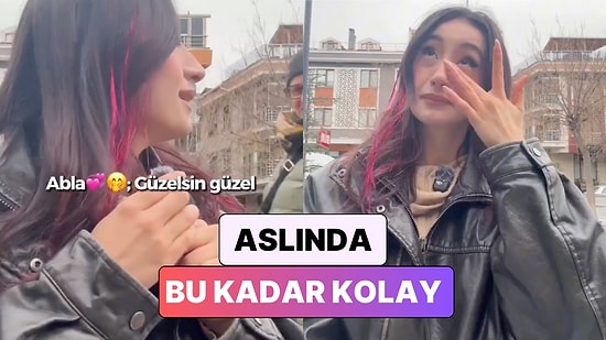 Aslında Bu Kadar Basit: Genç Kadın Video Çekerken Bir Anda Gelen İltifat Karşısında Gözyaşlarını Tutamadı