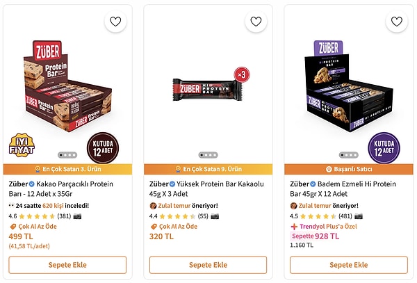 12. Züber ürünleri süper indirimlerle sizinle.