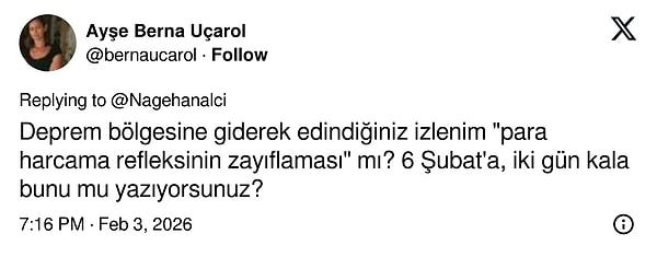 Nagehan Alçı’nın depremzedelerle ilgili yaptığı açıklamalar sosyal medyada da çok konuşuldu. 👇