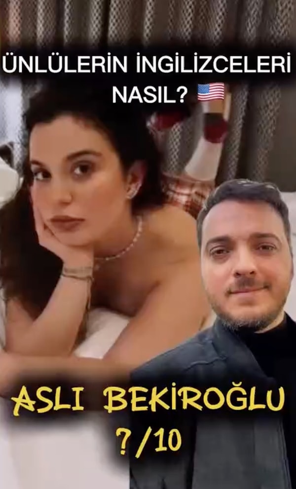 Öğretmen, Aslı Bekiroğlu’nun İngilizcesini anlama, akıcılık, telaffuz ve doğallık başlıkları altında değerlendirdi.